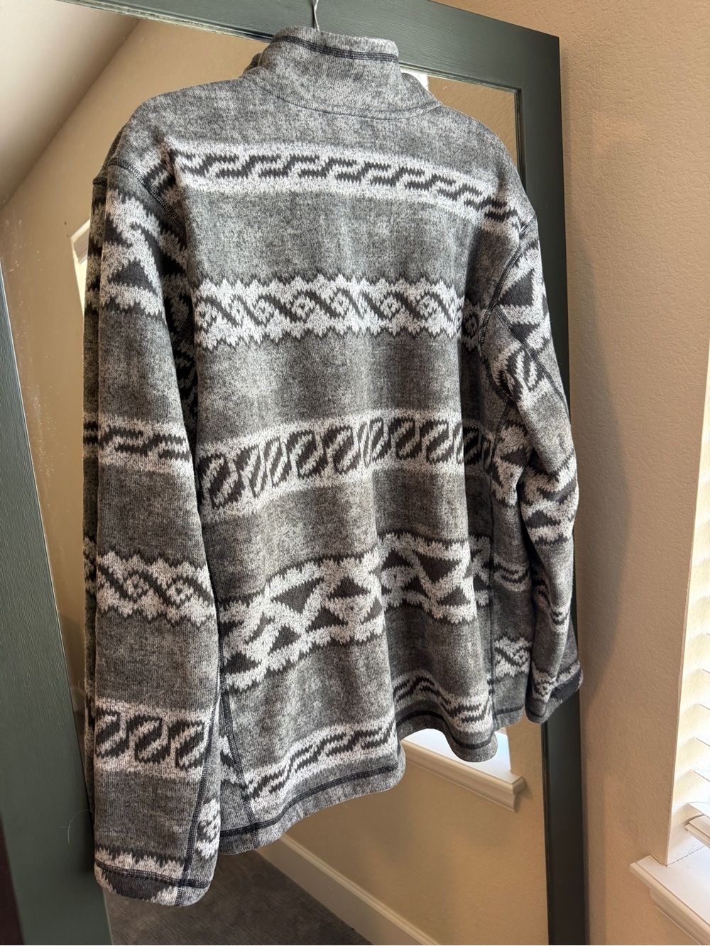 The North Face Gordon Lyons 1/4 Zip Fleece Pullover Mens XXL Gray Aztec Tribal - Picture 5 of 5